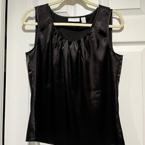Chico's Black Fitted Sleeveless Blouse